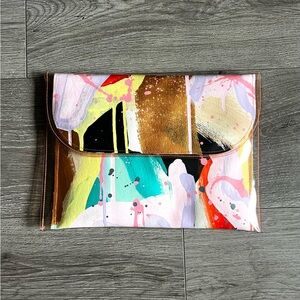 Tiff Manuell Hand Painted Handmade Clutch Bag Women One - Of - A - Kind